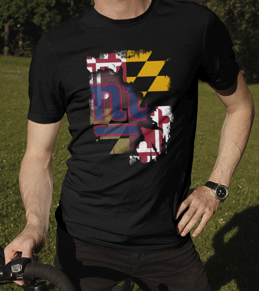 Maryland Pride With New York Giants Fusion T-Shirt