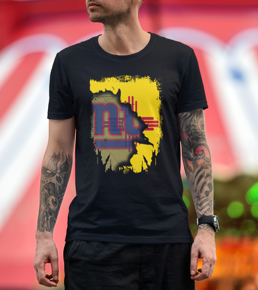 New Mexico Together with Giants Zia Symbol and Vintage NY Giants T-Shirt