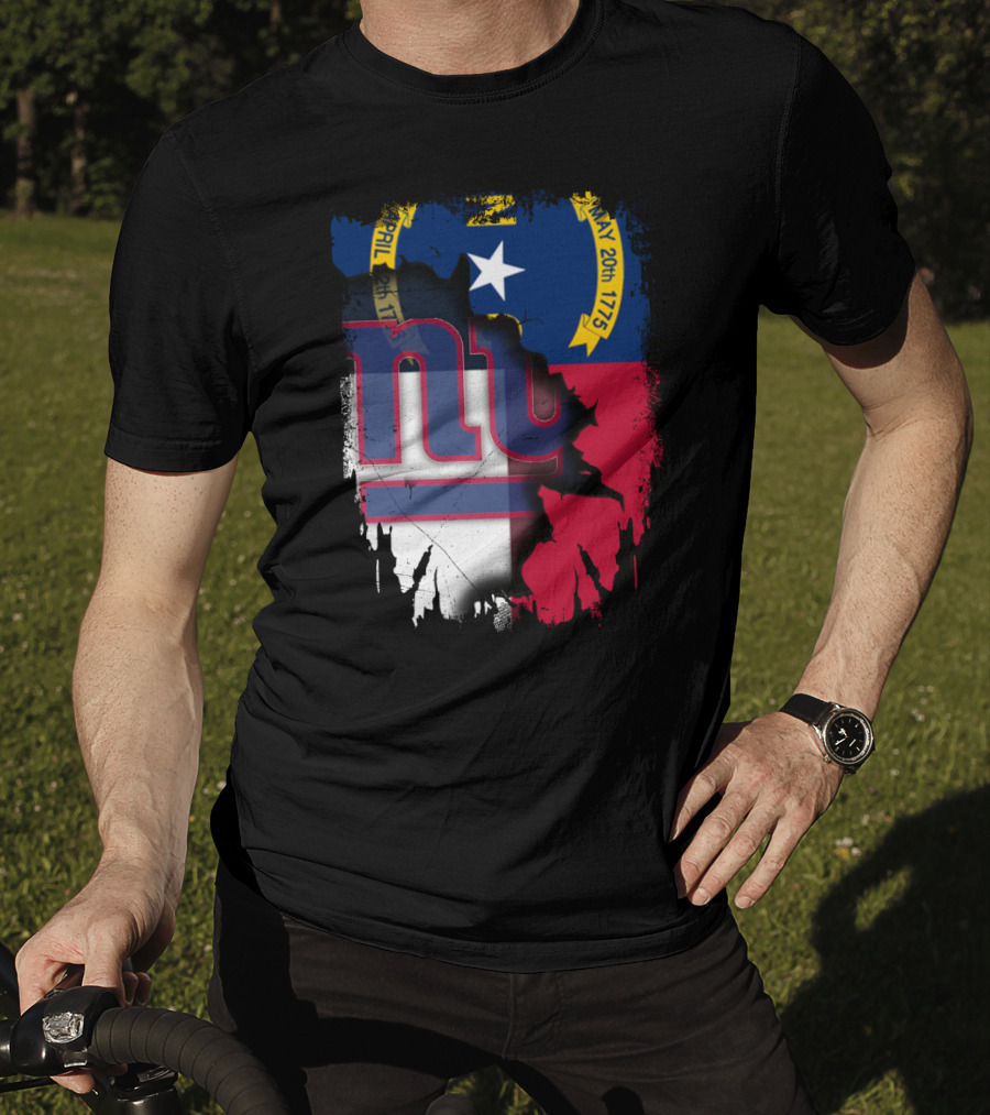 North Carolina Flag Blending With Giants T-Shirt