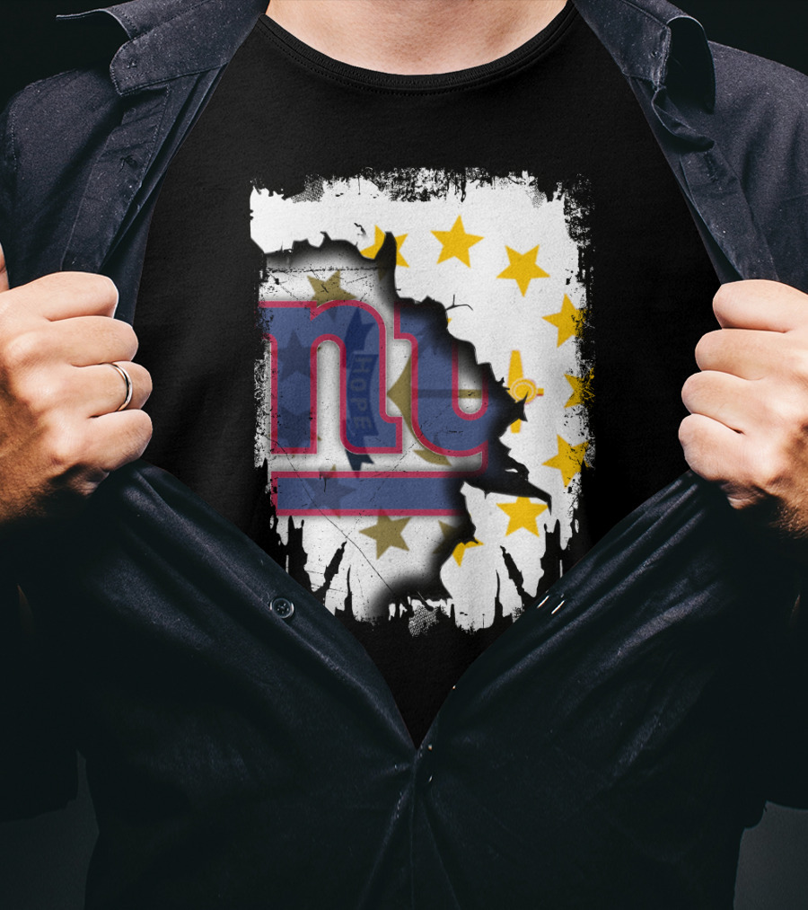 Rhode Island And New York Giants Unity T-Shirt