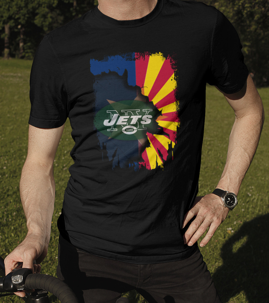 Arizona State Flag Merged With New York Jets T-Shirt