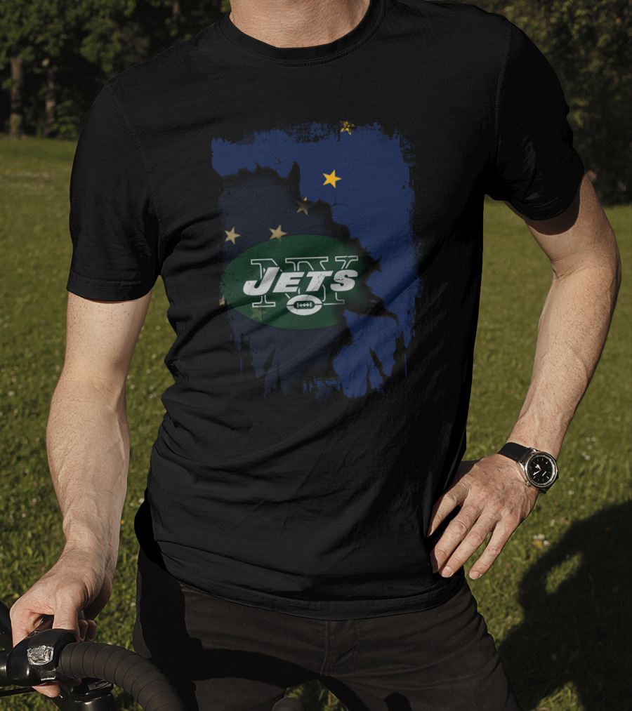 Together Alaska NY Jets Stars Map T-Shirt