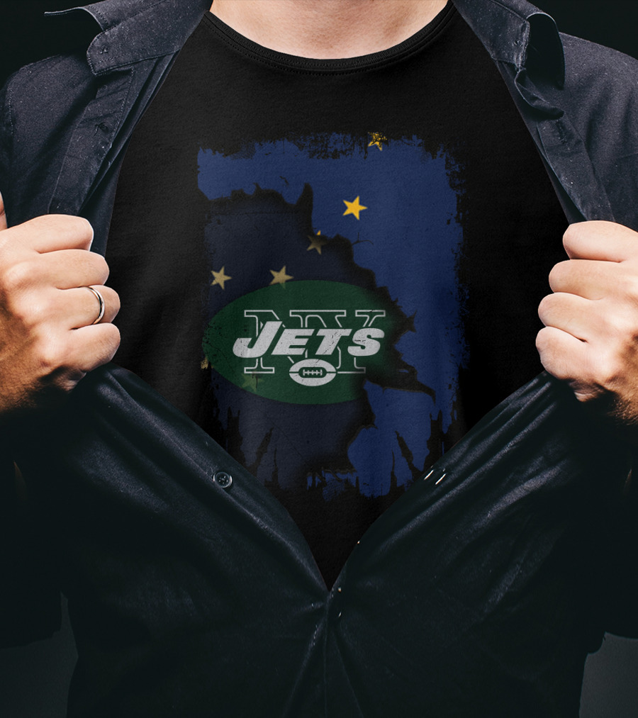 Together Alaska NY Jets Stars Map T-Shirt