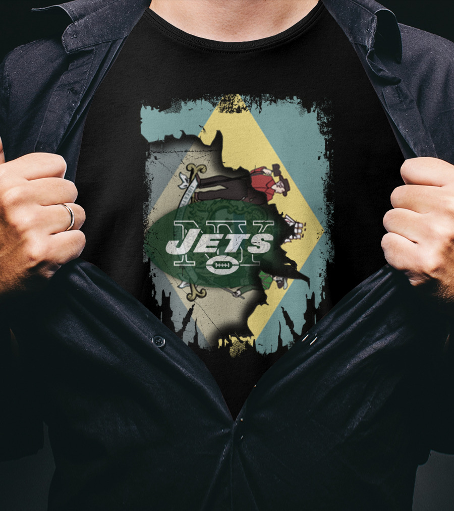 Delaware Jets Football Fusion T-Shirt