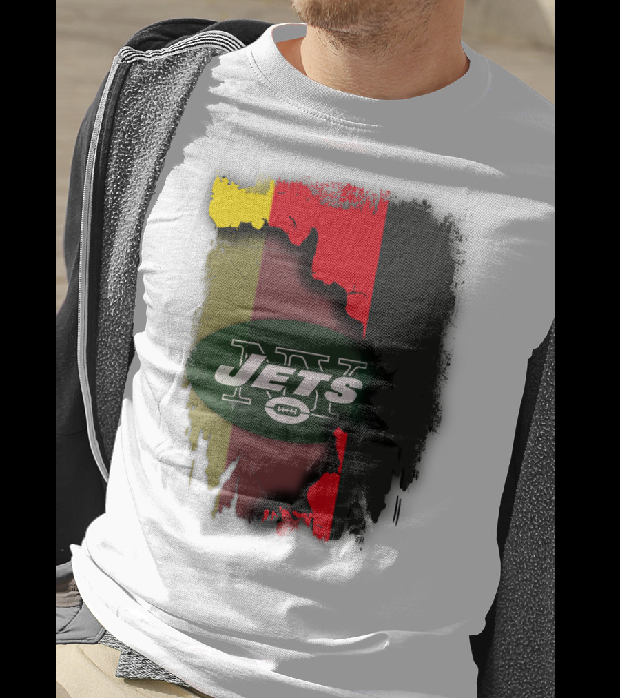 Germany Flag With New York Jets T-Shirt