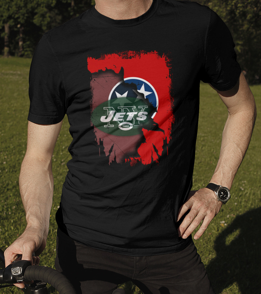 Tennessee State Meets New York Jets NFL Fusion T-Shirt