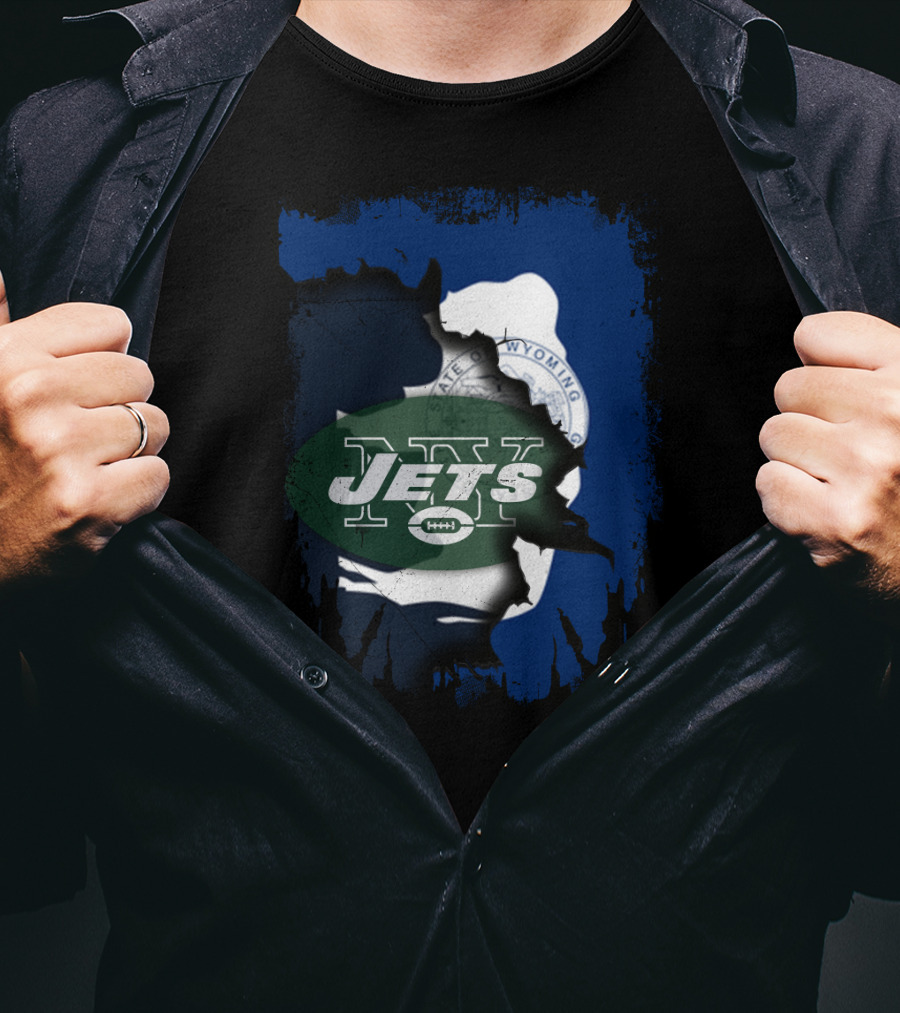 New York Jets Wyoming State Pride T-Shirt