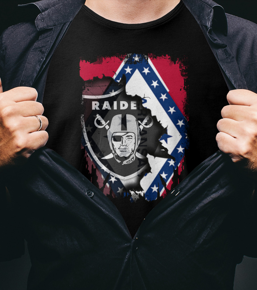 Arkansas Together With Raiders And State Flag T-Shirt