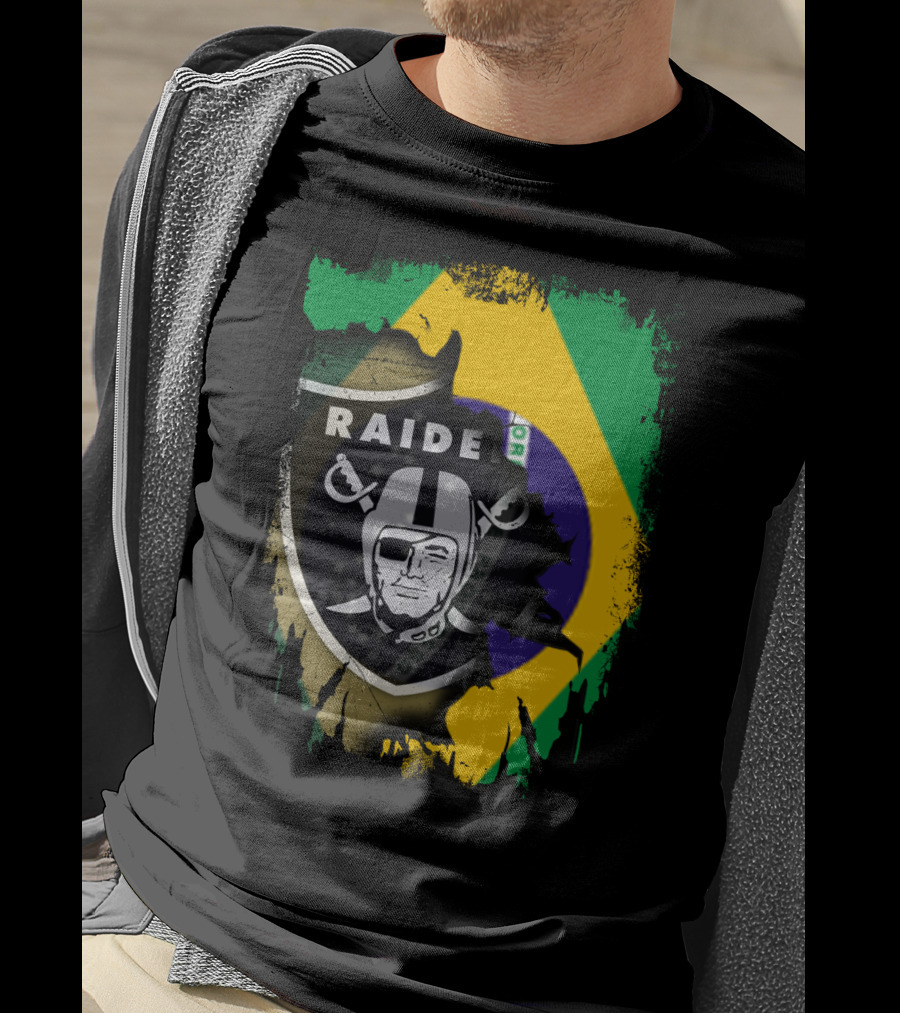 Together Brazil Raiders Splash Flag Emblem T-Shirt