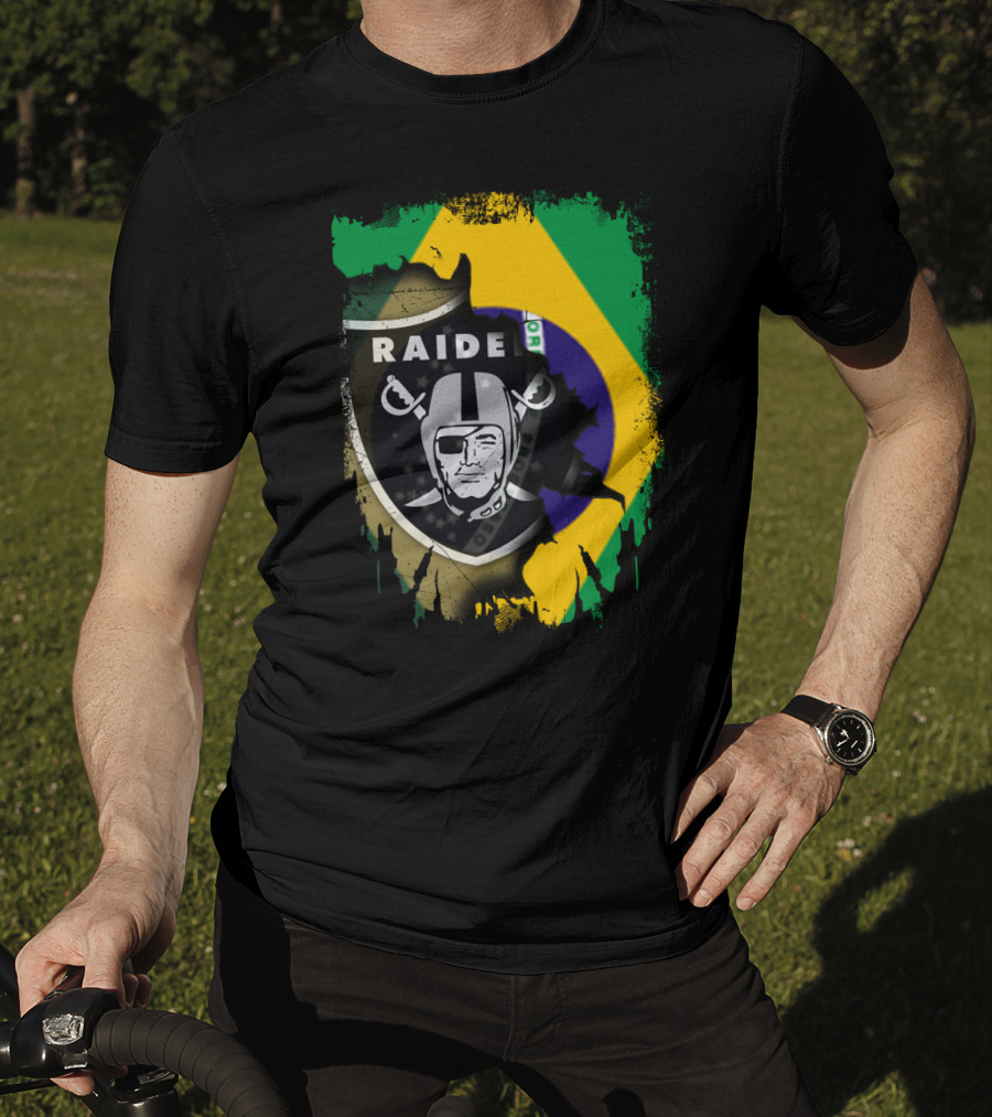 Together Brazil Raiders Splash Flag Emblem T-Shirt