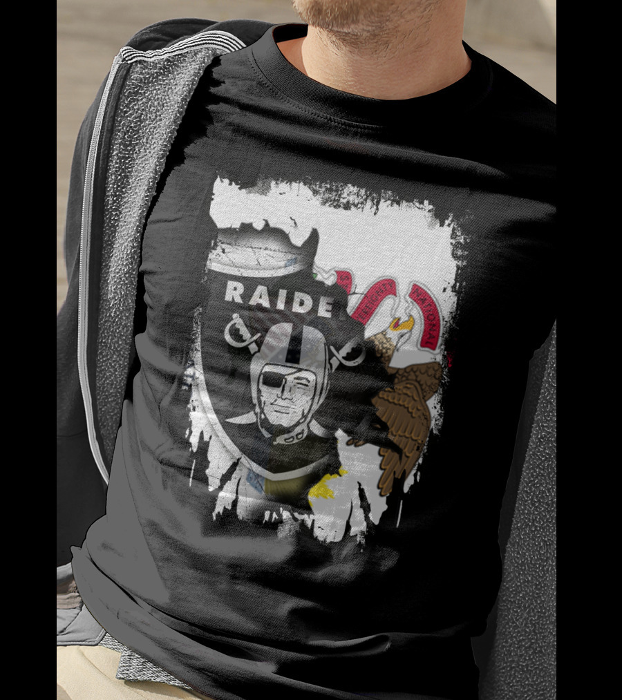 Raiders And Illinois Unity Emblem T-Shirt