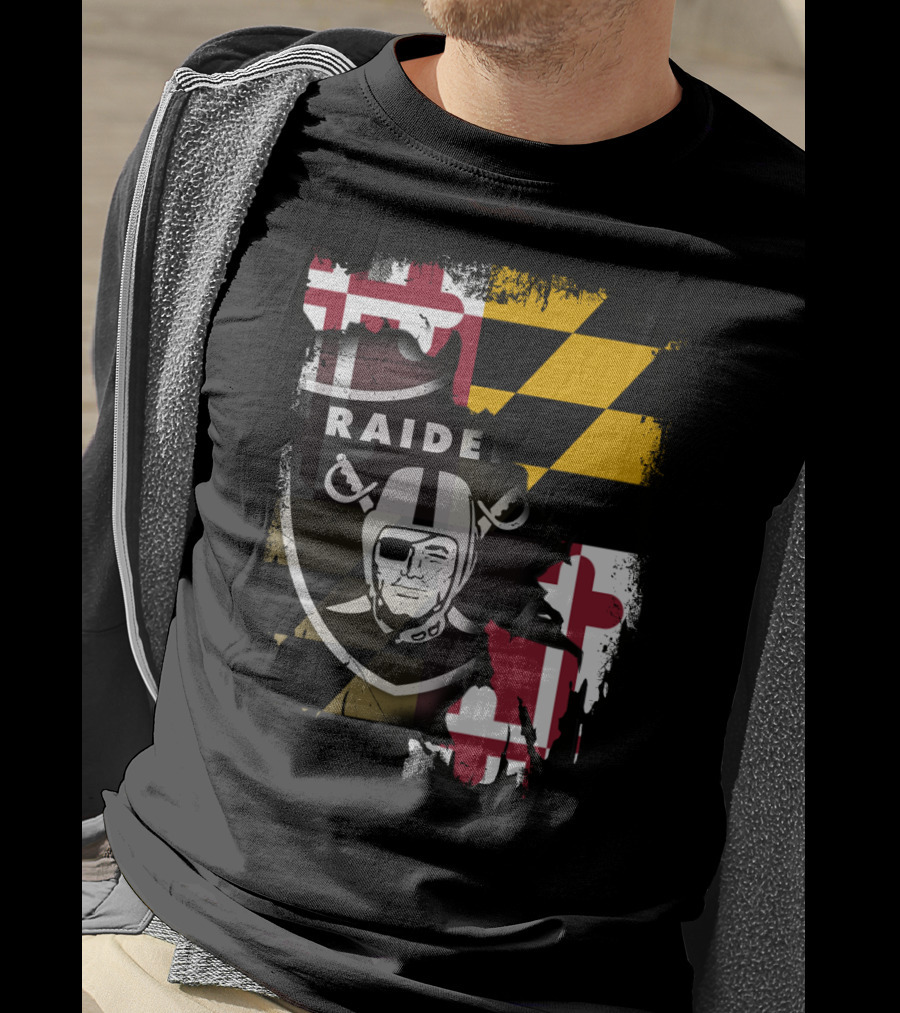 Maryland Flag Raiders Helmet T-Shirt