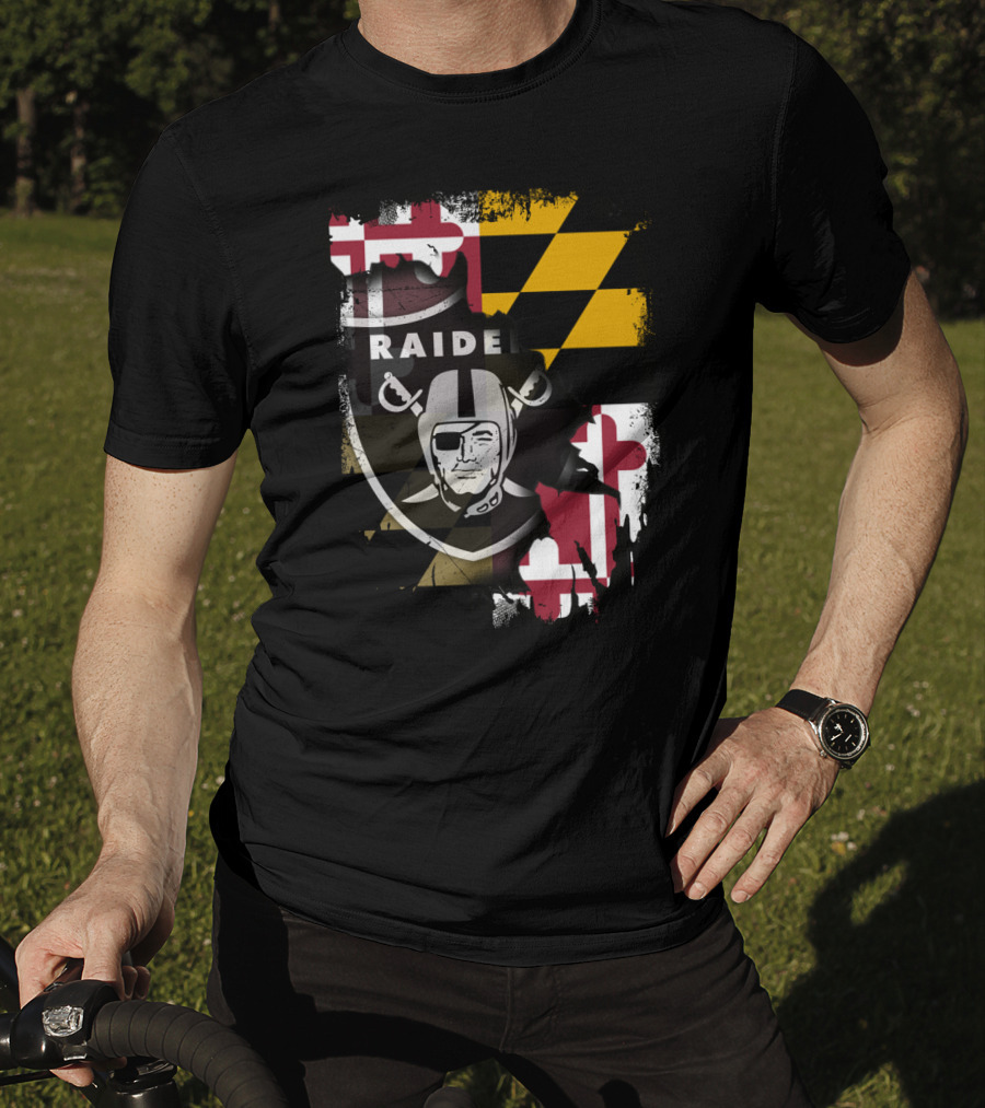 Maryland Flag Raiders Helmet T-Shirt