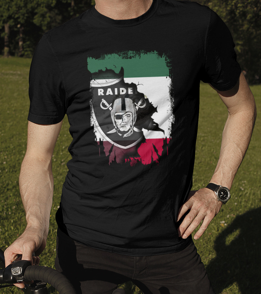 Together Mexico Raiders Nation Flag Shield T-Shirt