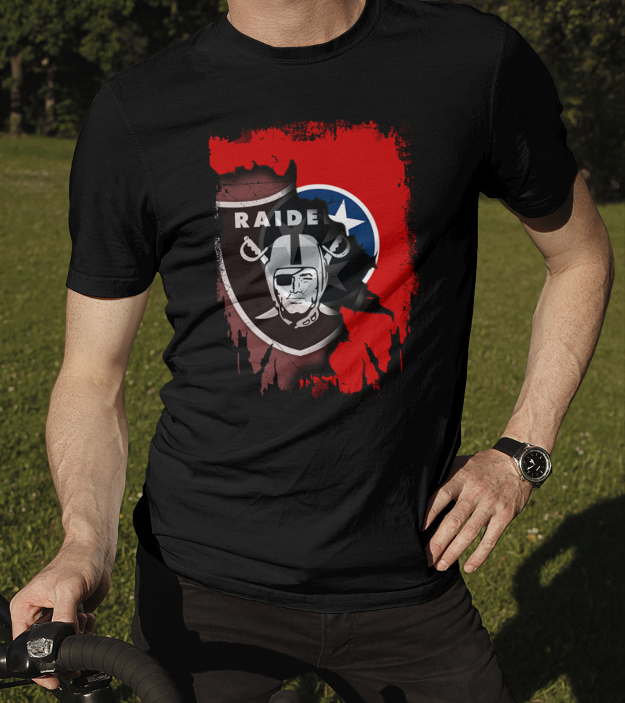 Raiders And Tennessee United With Iconic Helmets And Stars T-Shirt