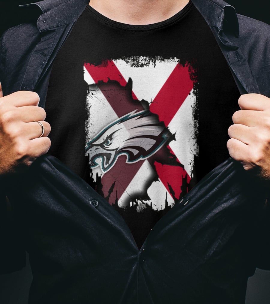 Together Alabama Eagles Flag Badge T-Shirt