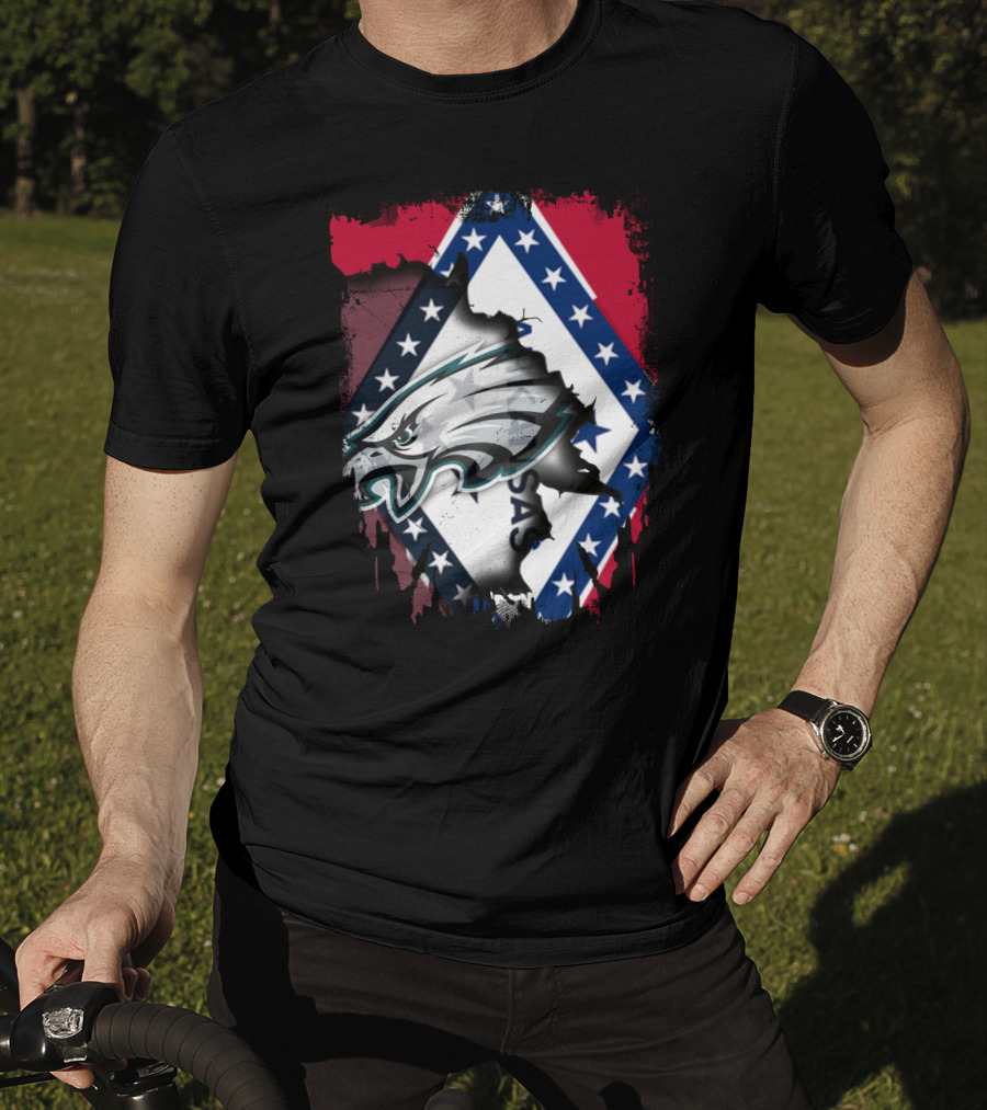 Together Arkansas Eagles Flag Fusion T-Shirt