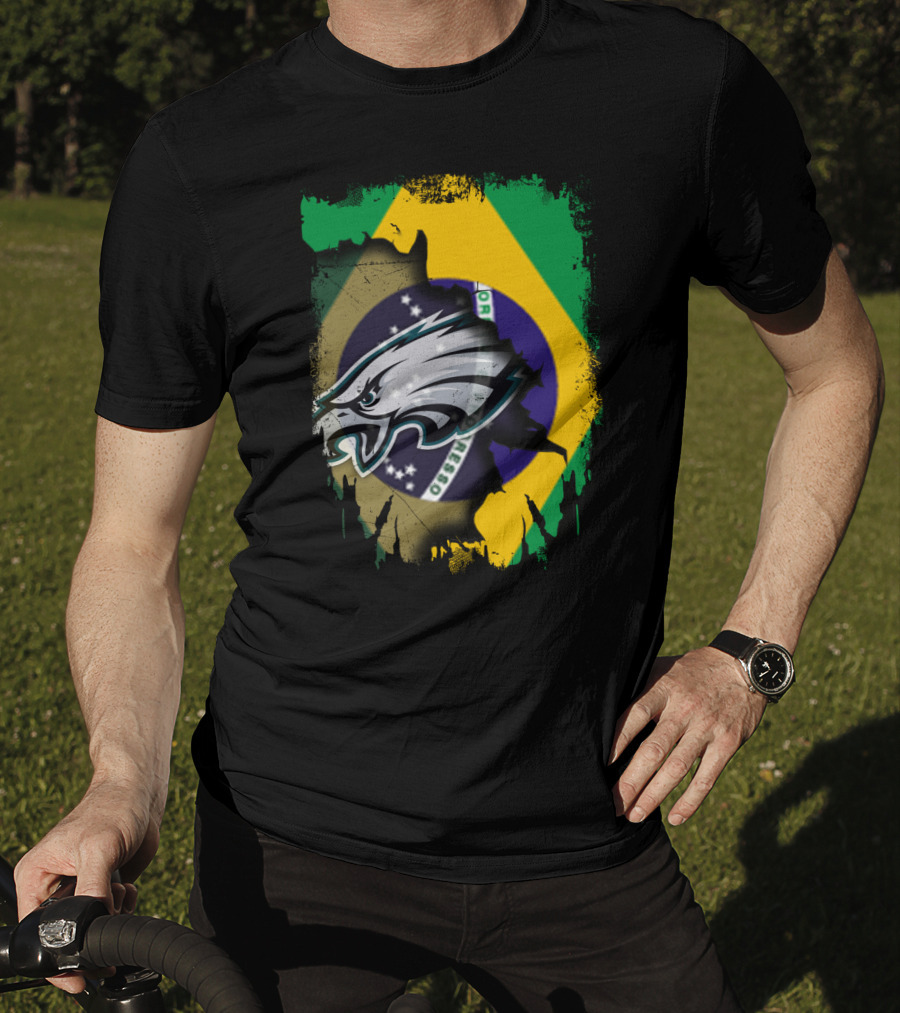 Together Brazil Philadelphia Eagles Fusion T-Shirt
