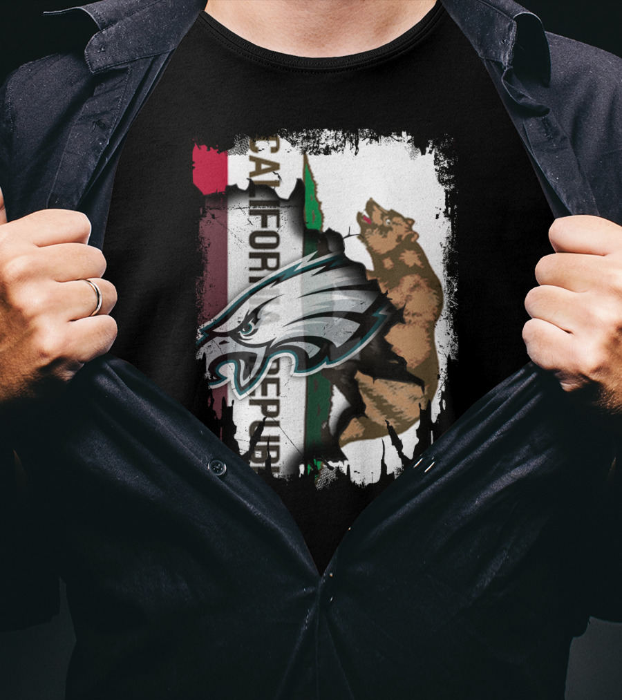 California Republic With Eagles T-Shirt