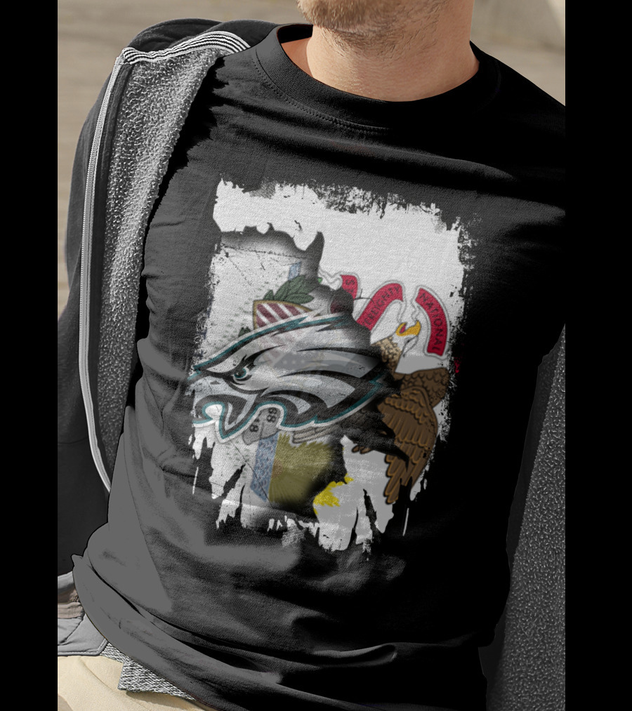 Together Illinois With Philadelphia Eagles Logo And State Flag Elements T-Shirt