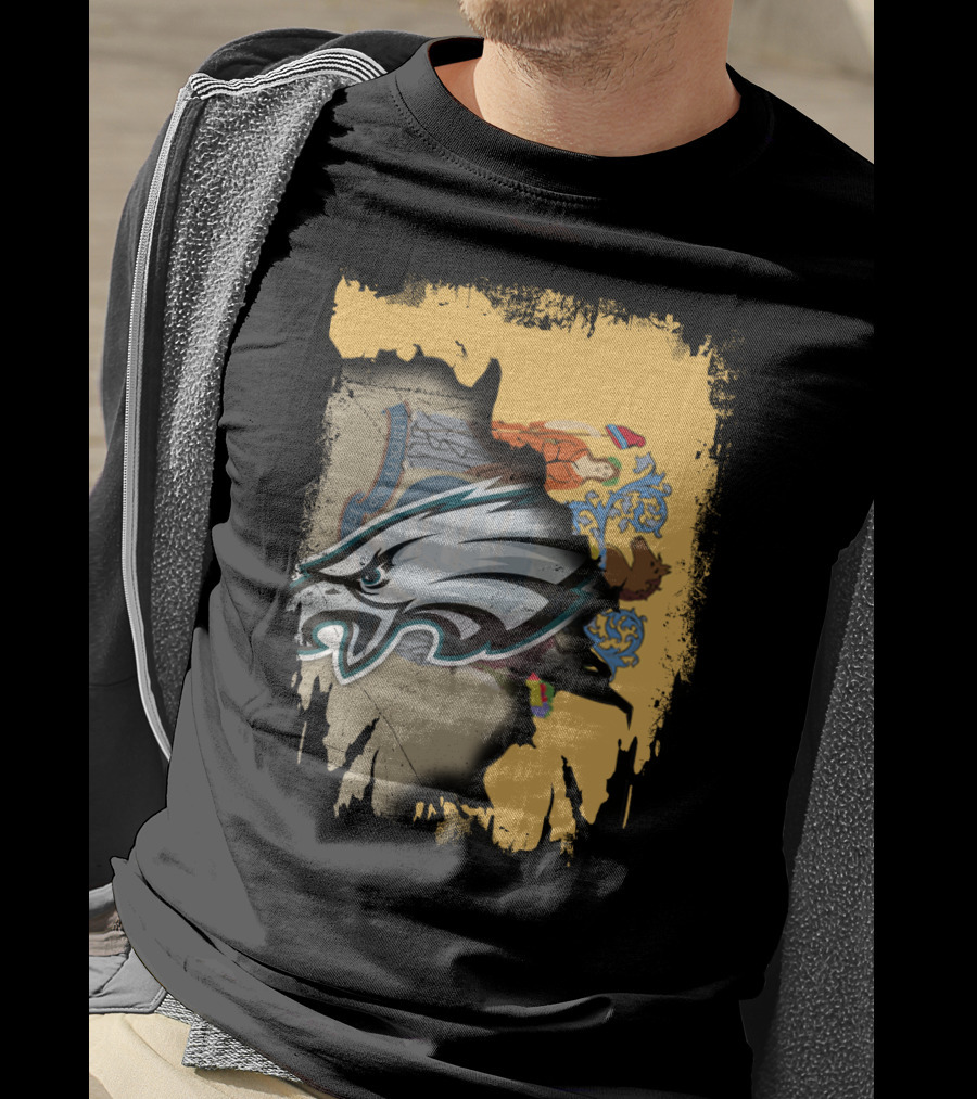 New Jersey And Philadelphia Eagles Unity T-Shirt