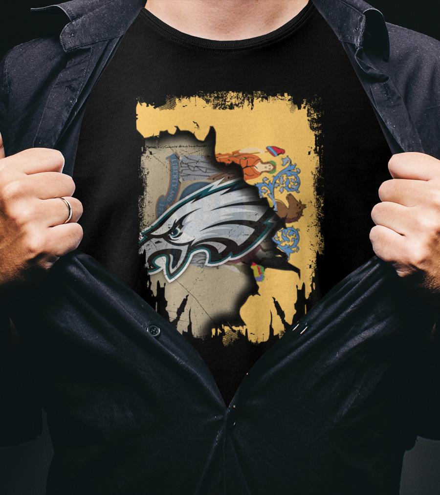 New Jersey And Philadelphia Eagles Unity T-Shirt