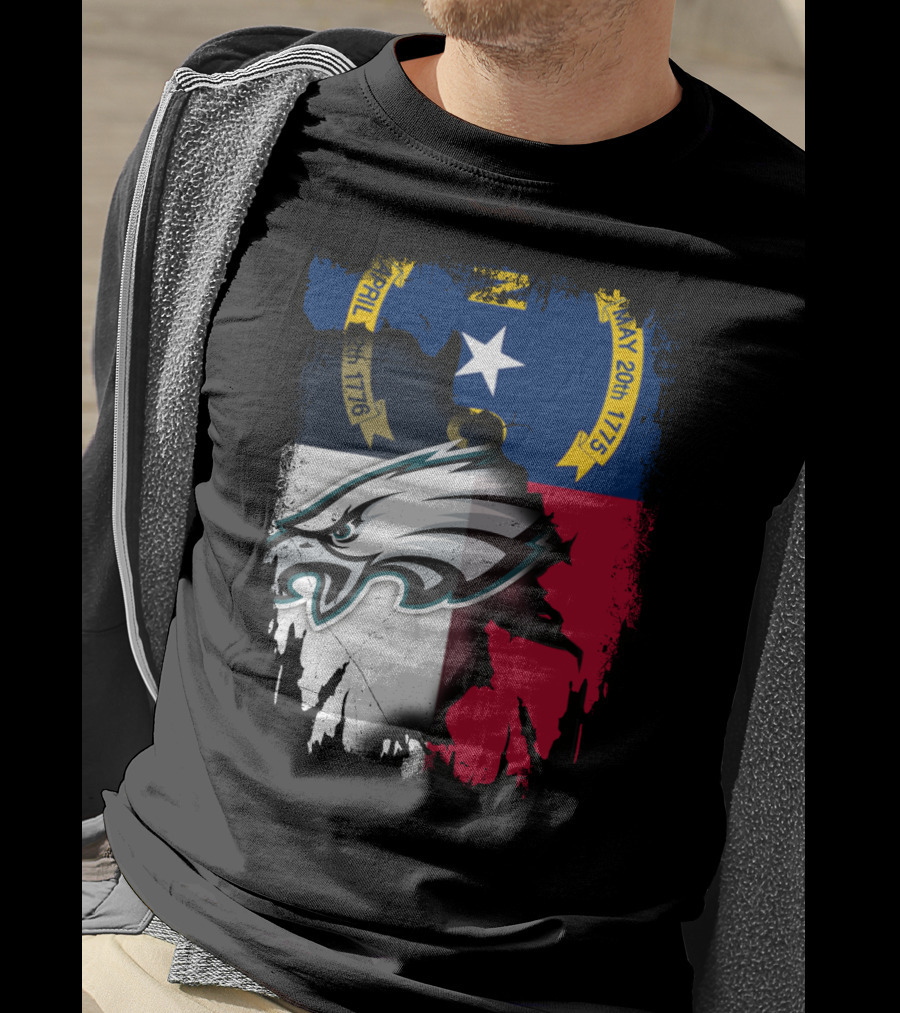 Together North Carolina Eagles Flag Fusion T-Shirt