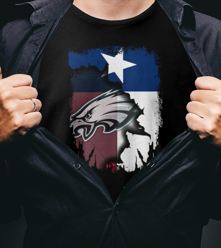 Together Texas Philadelphia Eagles Lone Star Pride T-Shirt