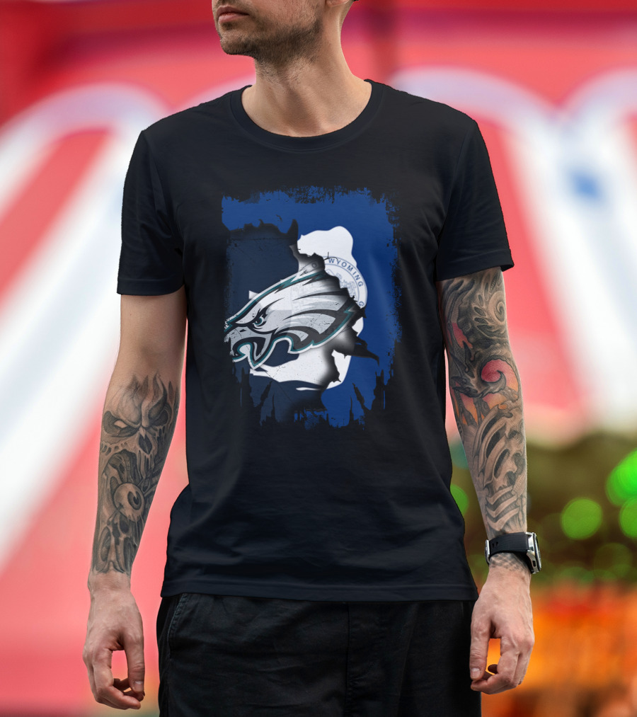 Wyoming Together Eagles Head T-Shirt