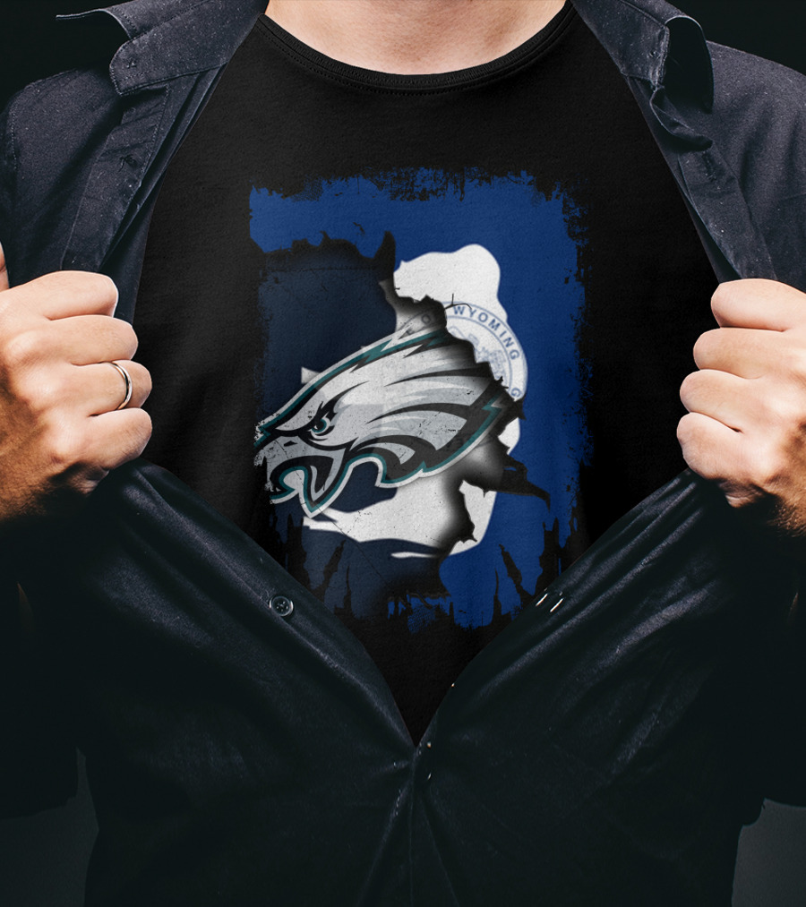 Wyoming Together Eagles Head T-Shirt