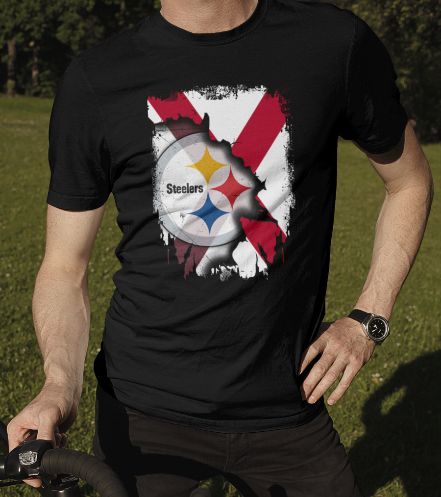 Together Alabama Steelers Logo Cross T-Shirt