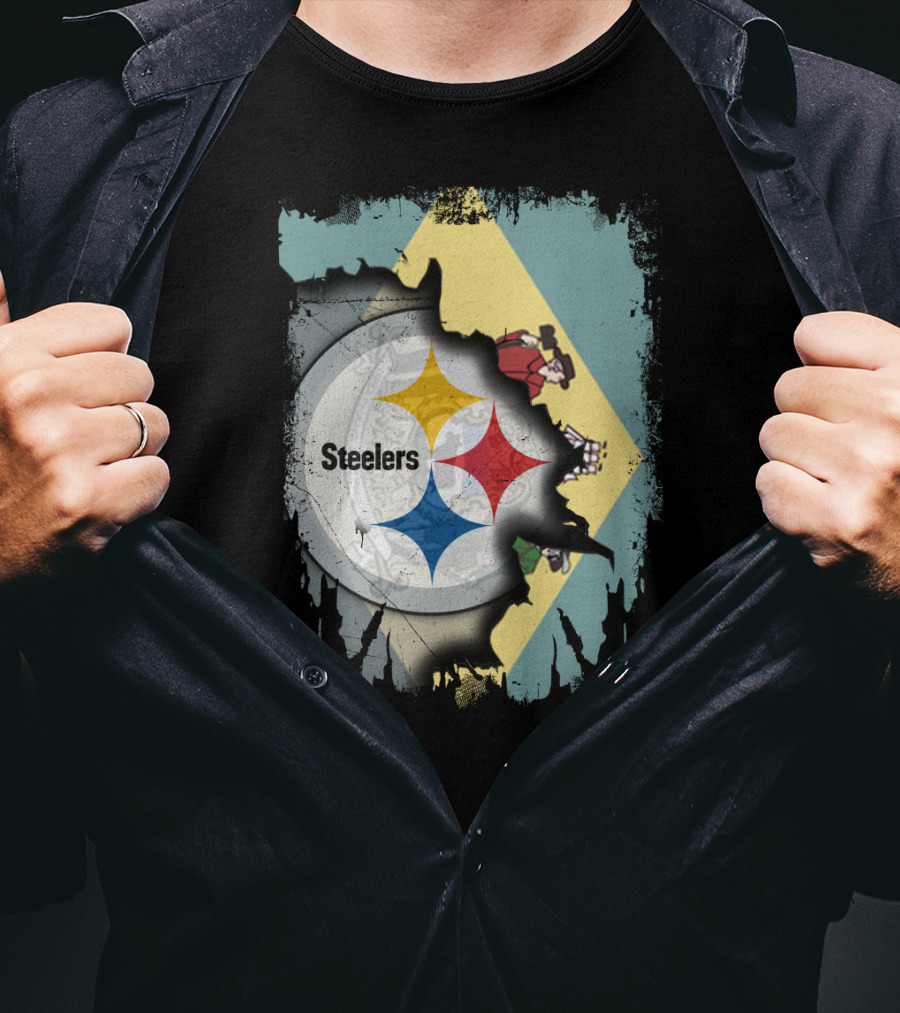 Delaware Flag Steel Logo Fusion Steelers Together T-Shirt