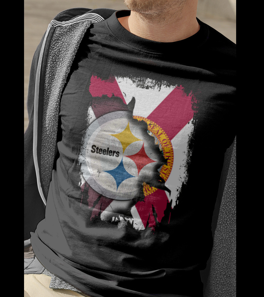 Steelers Florida State Pride Burst Emblem T-Shirt