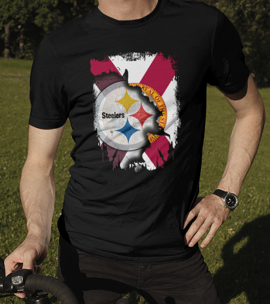 Steelers Florida State Pride Burst Emblem T-Shirt