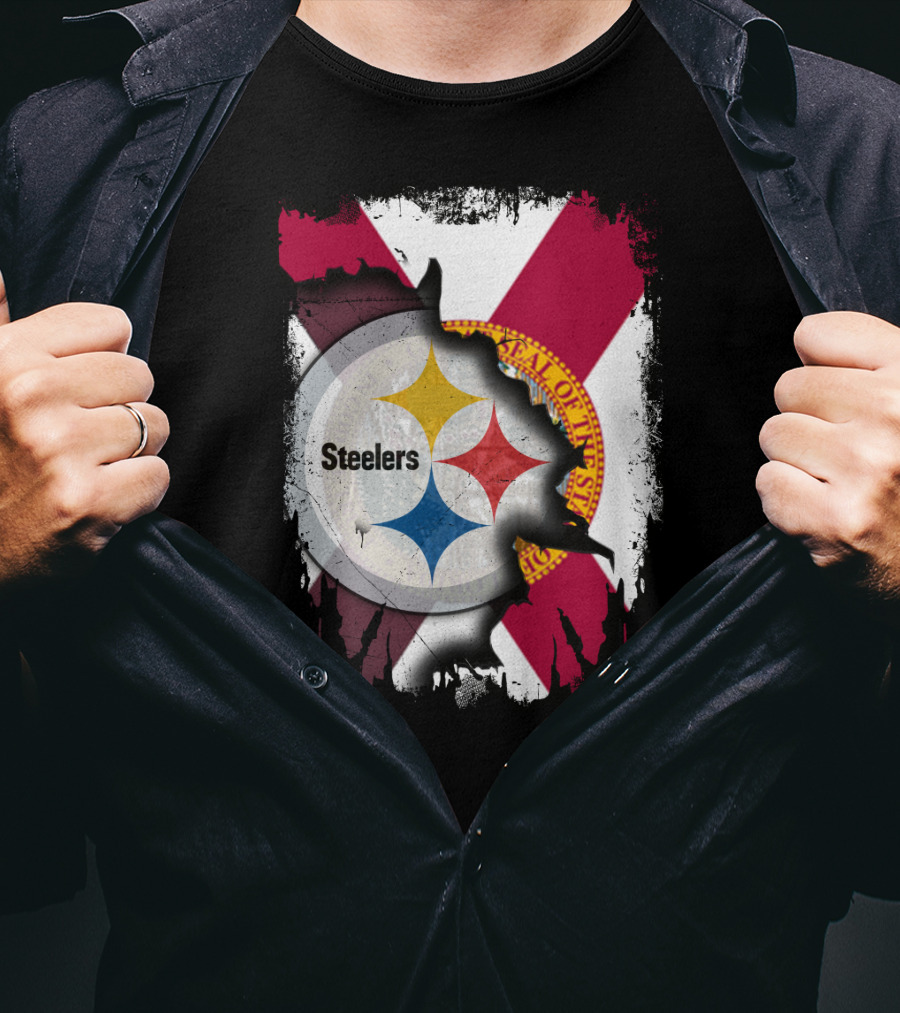 Steelers Florida State Pride Burst Emblem T-Shirt