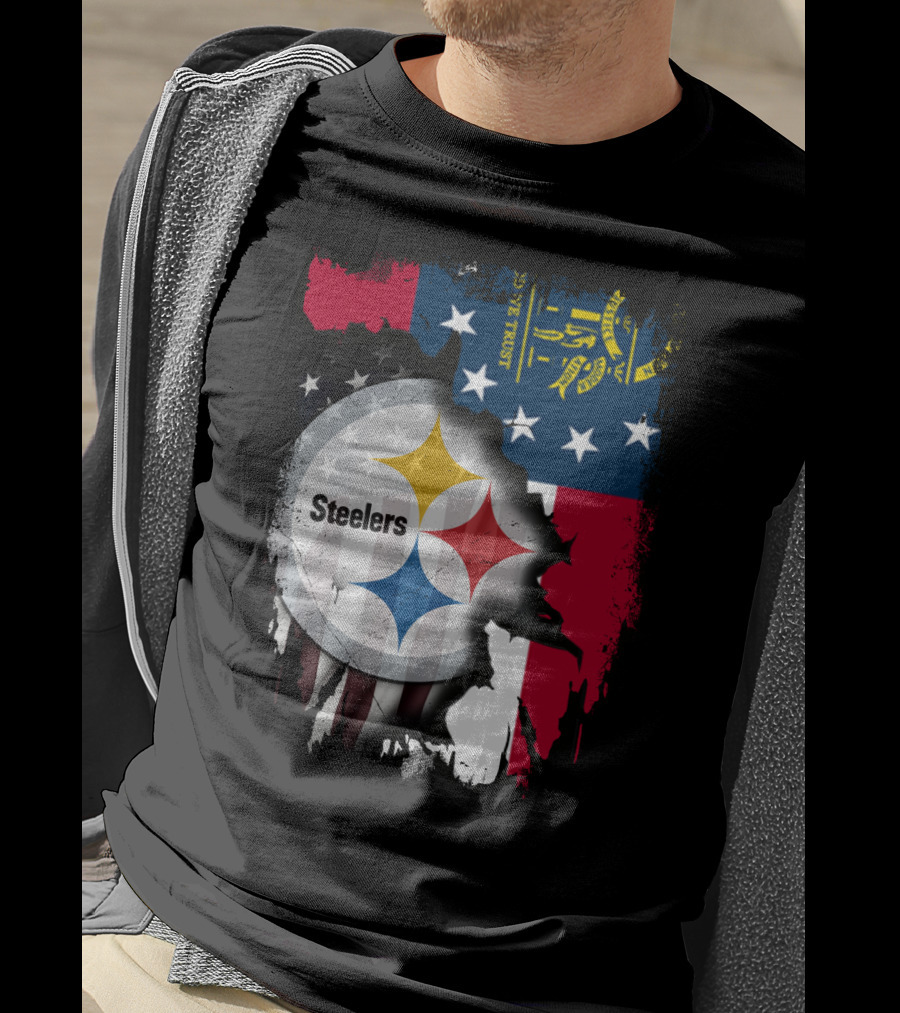 Steelers Over Georgia State Flag Football T-Shirt
