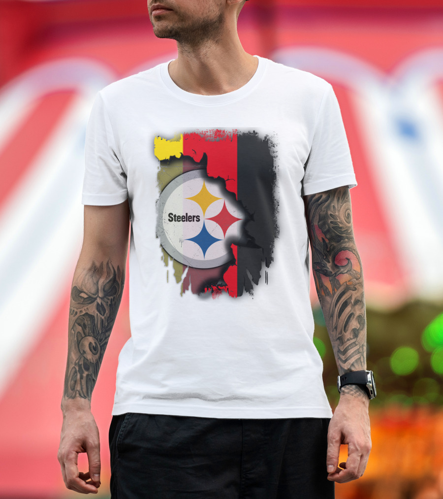 Germany Steelers Fusion with Flag and Logo Elements T-Shirt