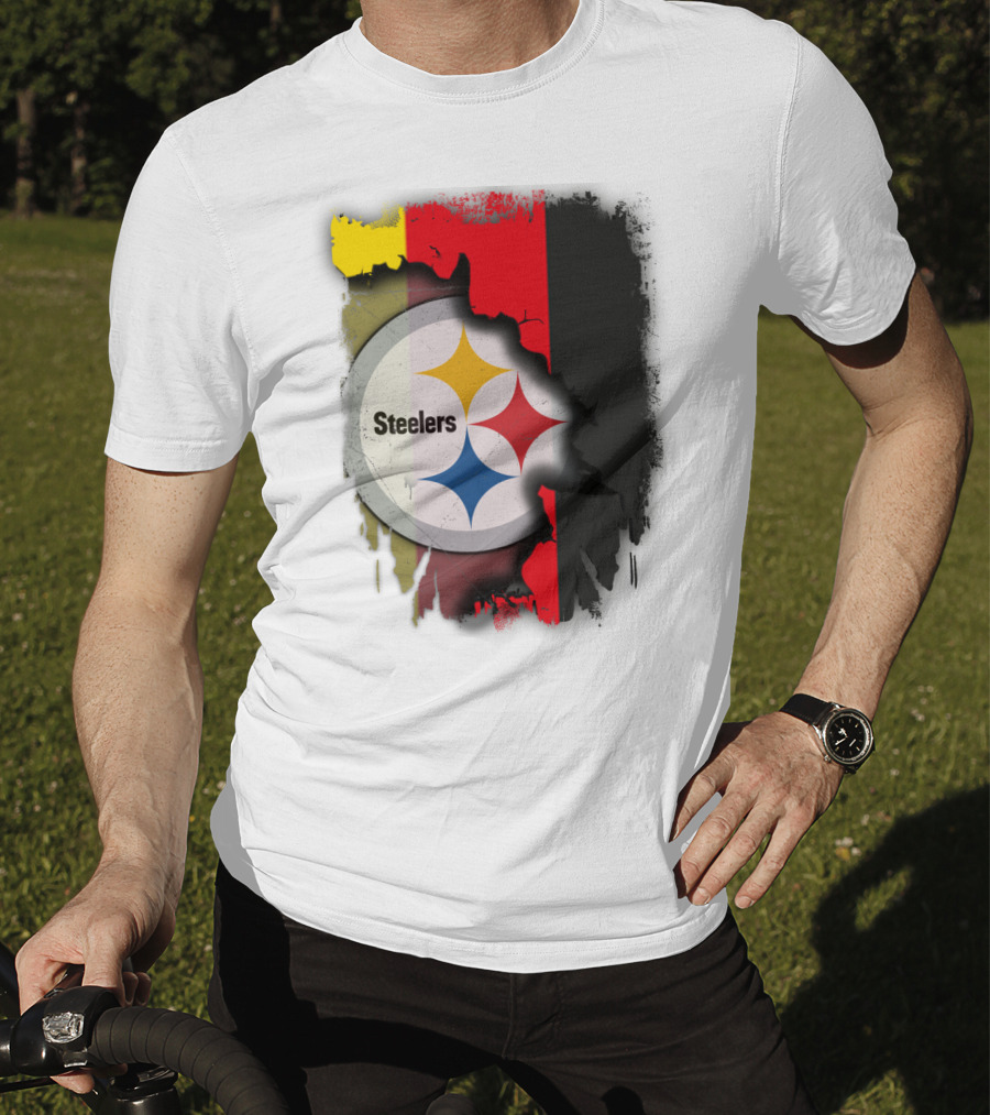 Germany Steelers Fusion With Flag And Logo Elements T-Shirt