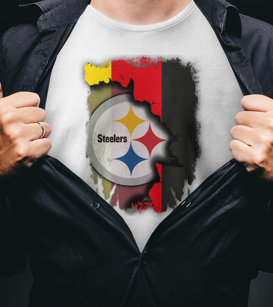 Germany Steelers Fusion With Flag And Logo Elements T-Shirt