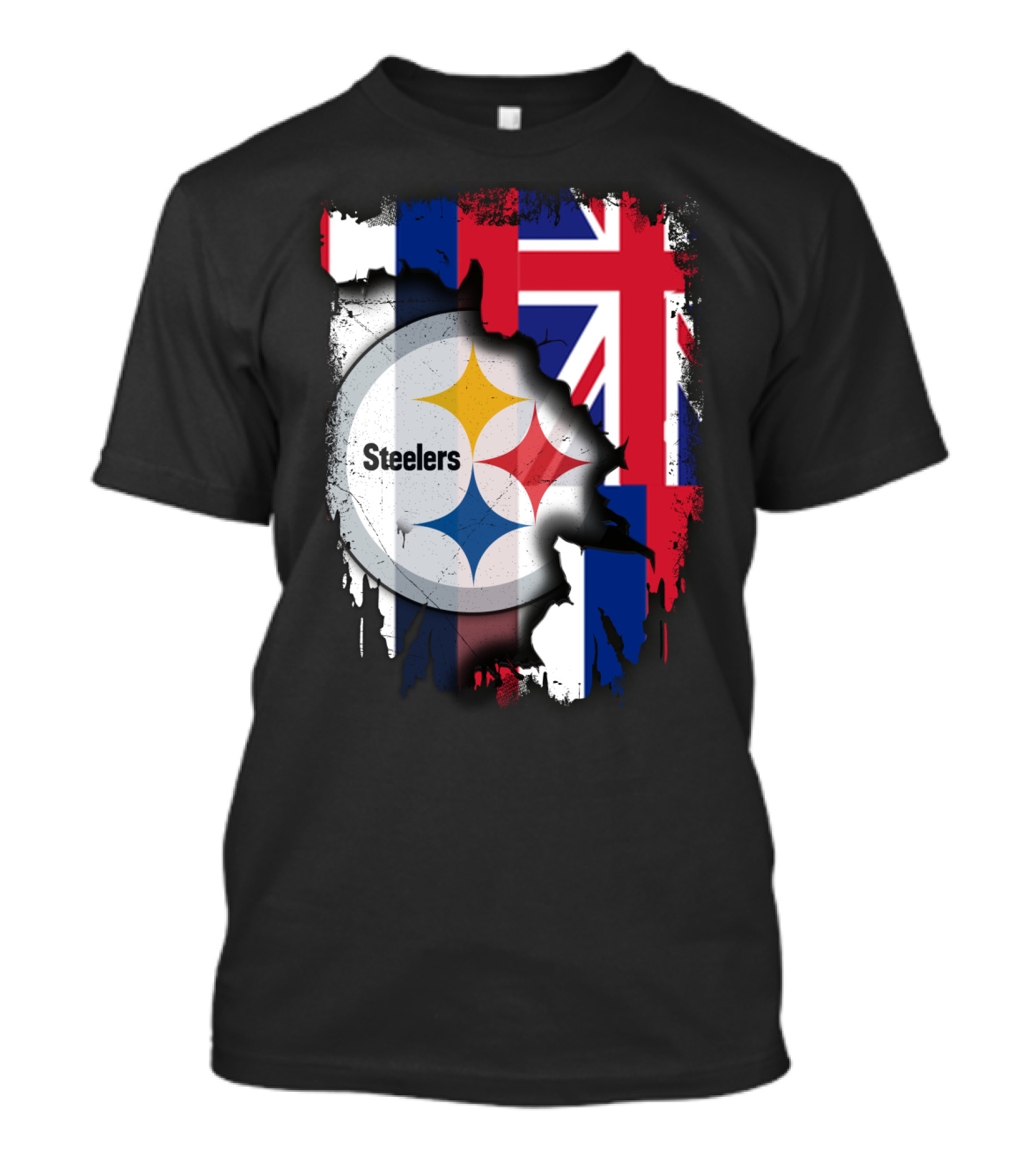 Hawaii Flag Backdrop With Steelers T-Shirt