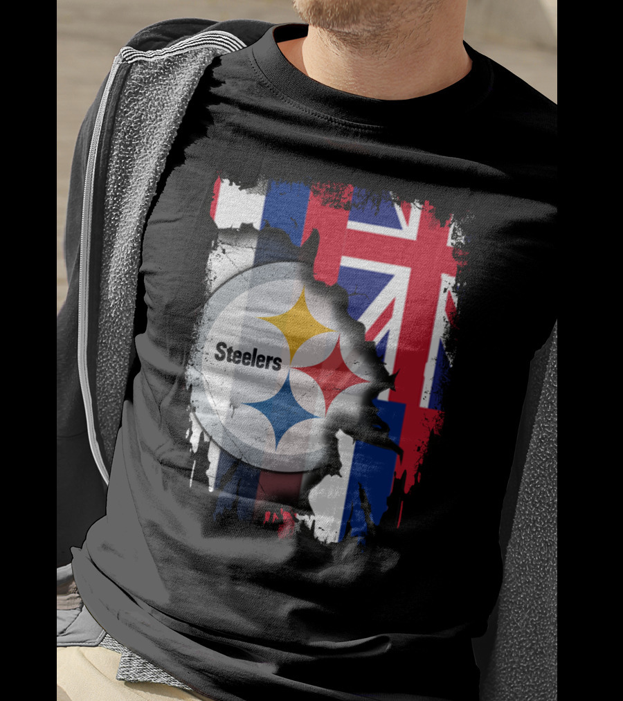 Hawaii Flag Backdrop With Steelers T-Shirt