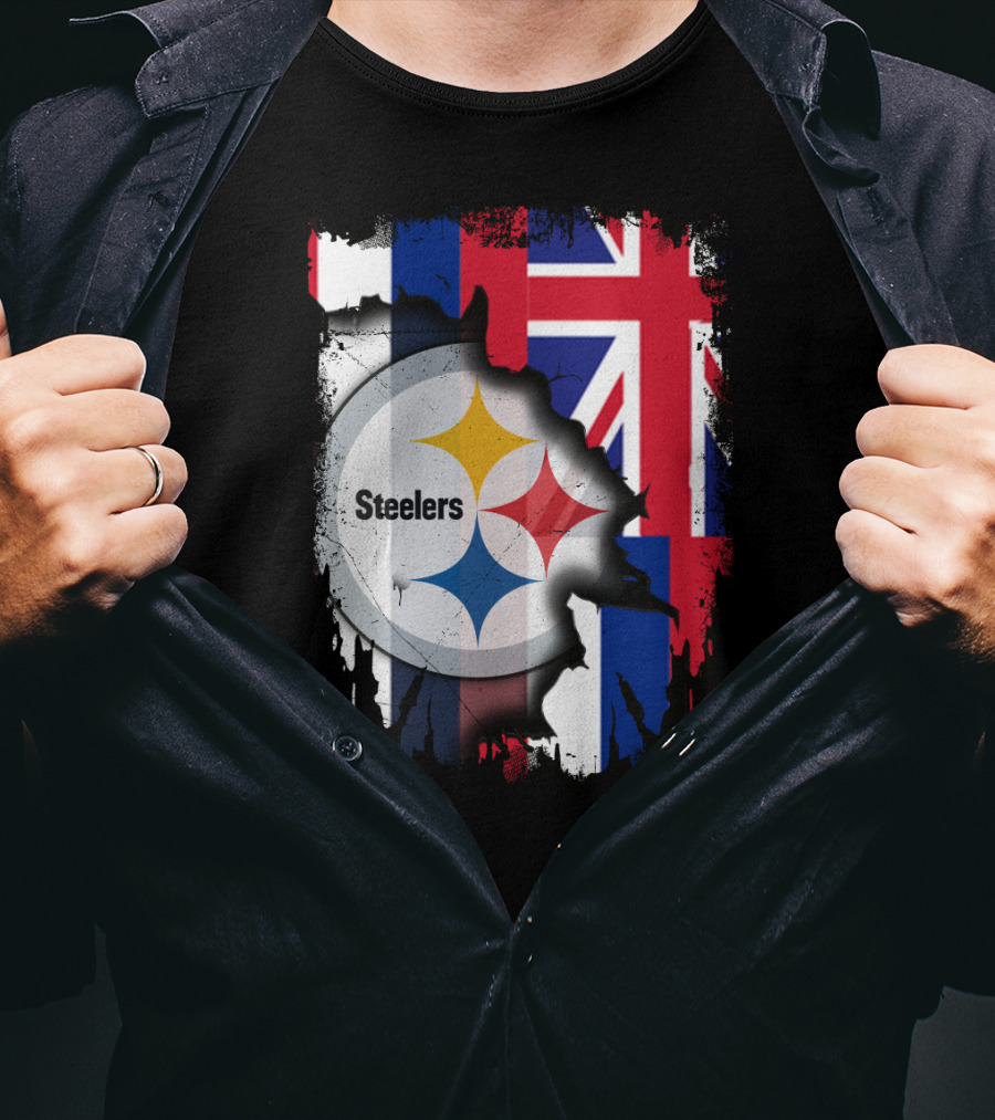 Hawaii Flag Backdrop With Steelers T-Shirt