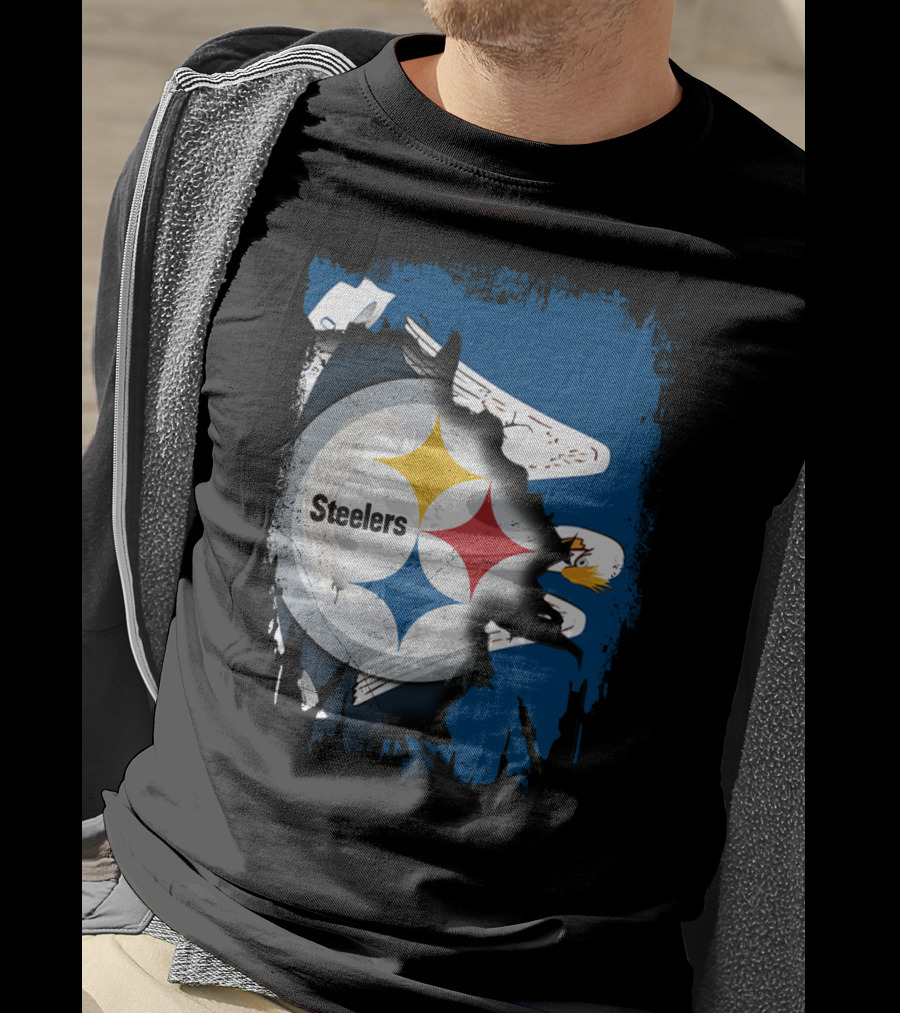 Steelers With Louisiana Spirit Eagles T-Shirt