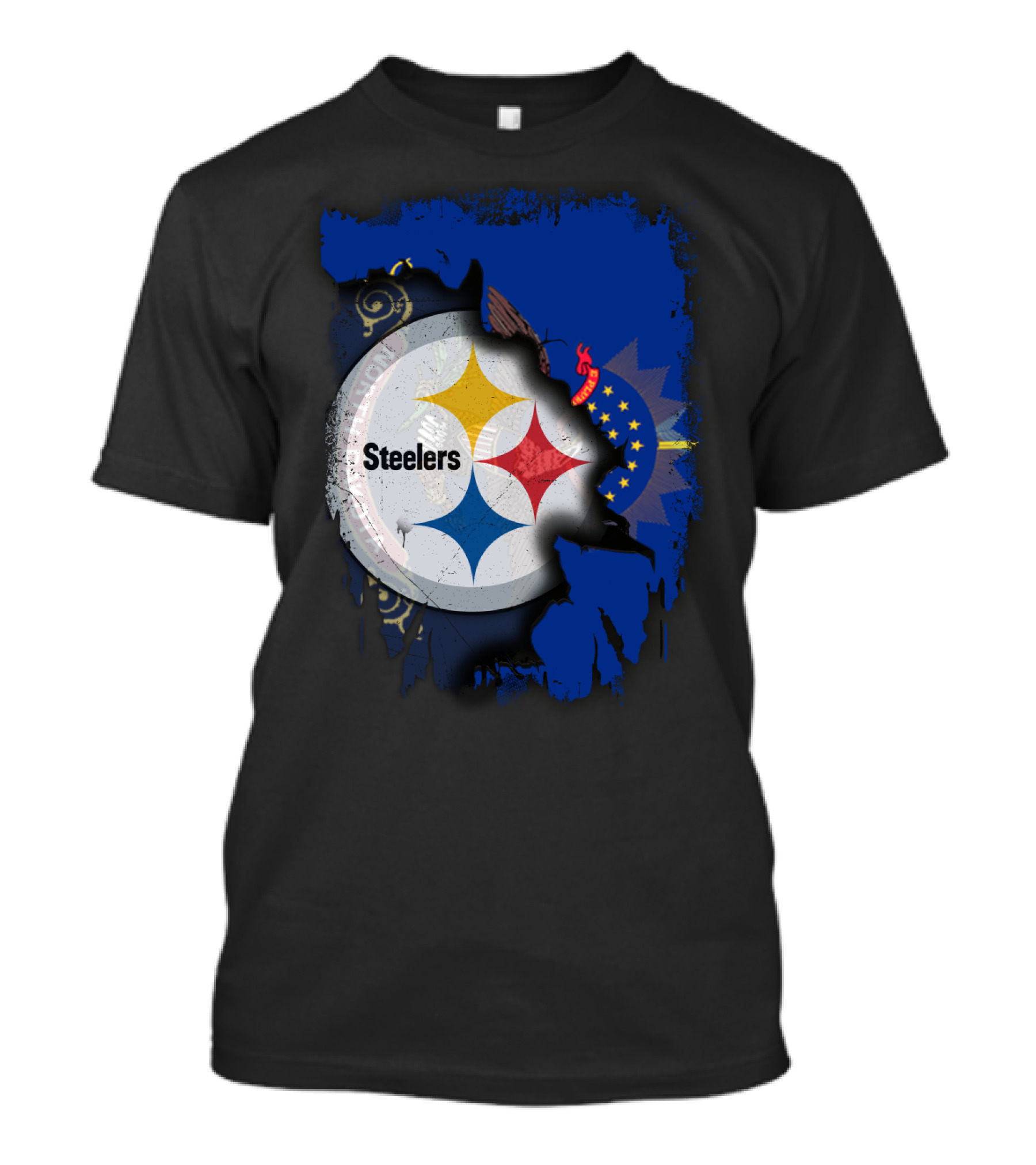 North Dakota And Steelers Fan Unity T-Shirt