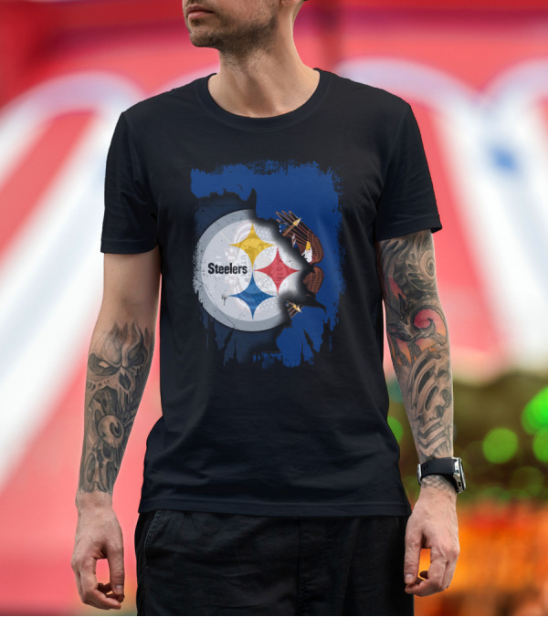 Premium T-Shirt: Steelers Eagle Emblem Artwork with Together Utah Integration T-Shirt Steelers Eagle Emblem Artwork with Together Utah Integration T-Shirt