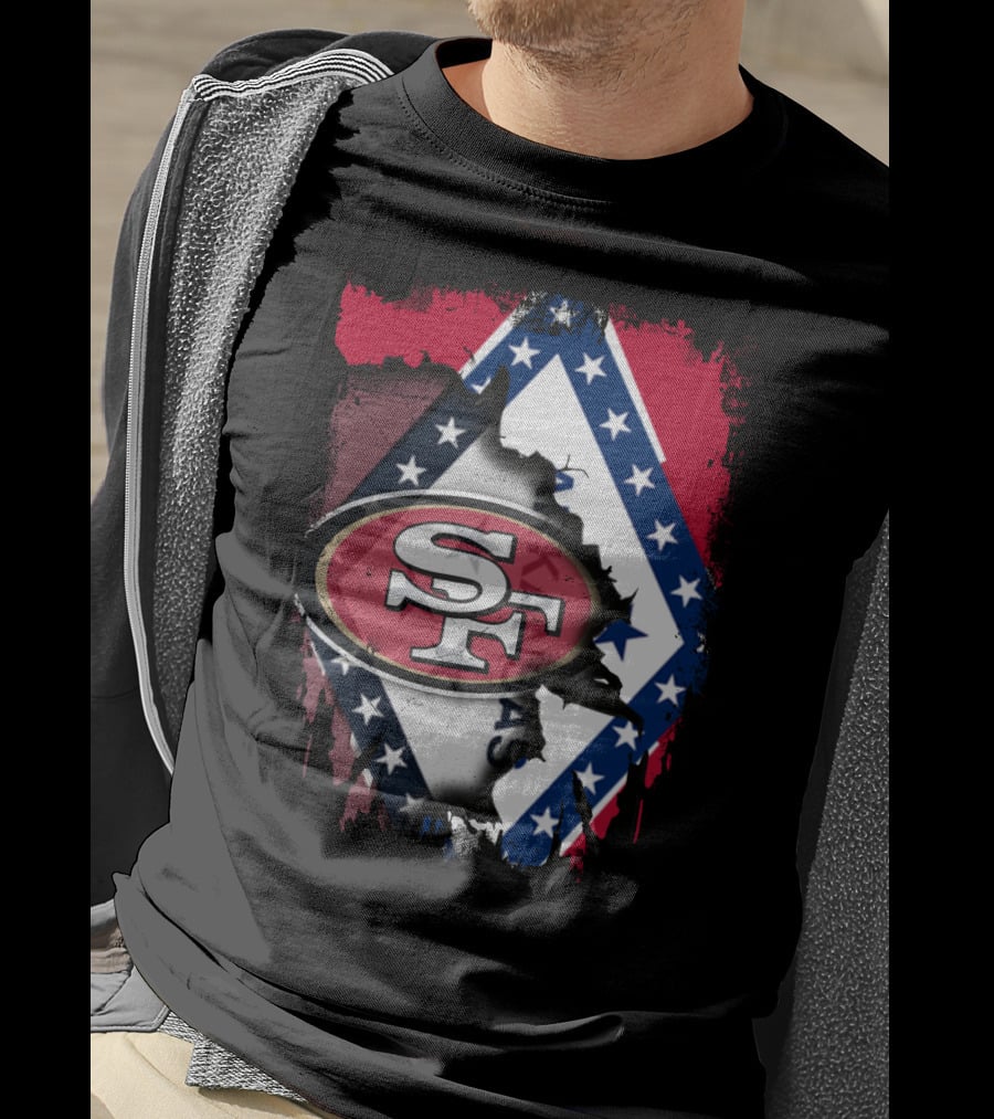 Arkansas Flag With San Francisco 49ers T-Shirt