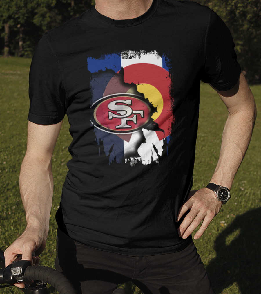 Colorado Flag With San Francisco 49ers T-Shirt