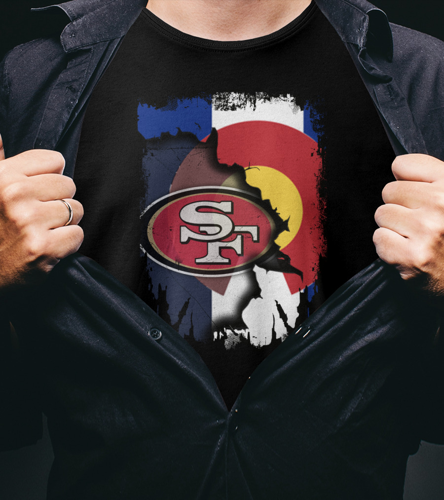 Colorado Flag With San Francisco 49ers T-Shirt