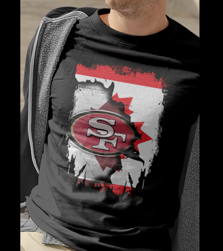 Together Canada SF 49ers Map Symbol Flag T-Shirt