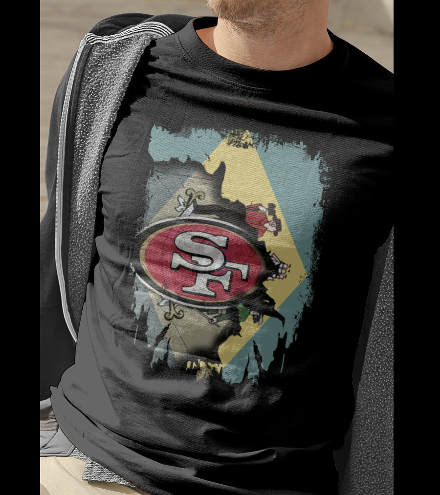 Delaware Unity With San Francisco 49ers Logo Integration T-Shirt